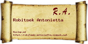 Robitsek Antonietta névjegykártya
