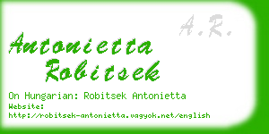 antonietta robitsek business card
